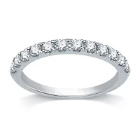 Premier Collection Womens 1/2 CT. T.W. Natural White Diamond 14K Gold Wedding Band