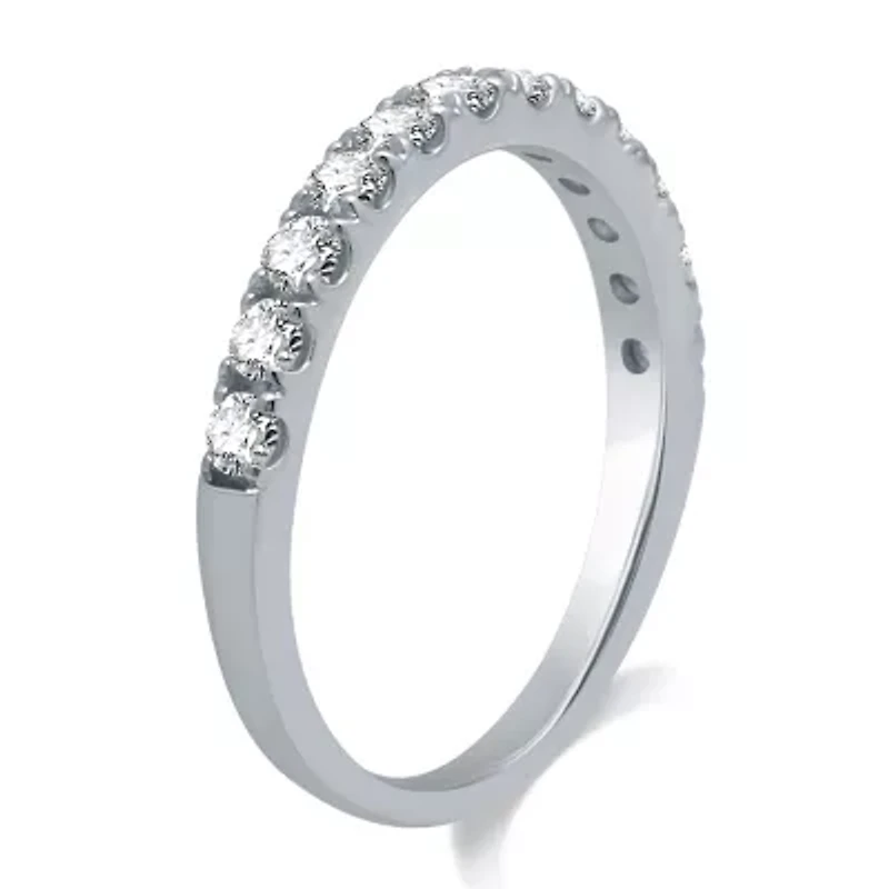 Premier Collection Womens 1/2 CT. T.W. Natural White Diamond 14K Gold Wedding Band