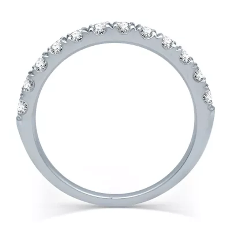 Premier Collection Womens 1/2 CT. T.W. Natural White Diamond 14K Gold Wedding Band