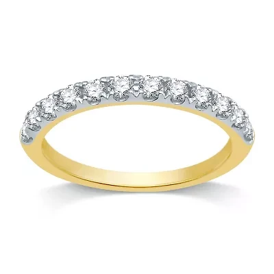 Womens 1/2 CT. T.W. Natural White Diamond 14K Gold Wedding Band