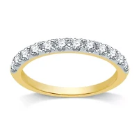Womens 1/2 CT. T.W. Natural White Diamond 14K Gold Wedding Band