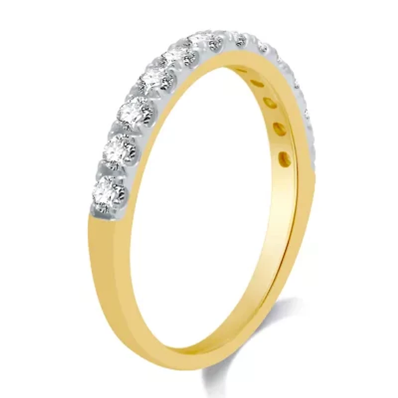 Womens 1/2 CT. T.W. Natural White Diamond 14K Gold Wedding Band