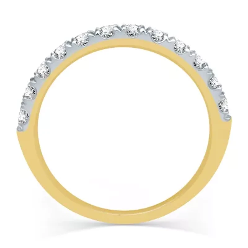 Womens 1/2 CT. T.W. Natural White Diamond 14K Gold Wedding Band