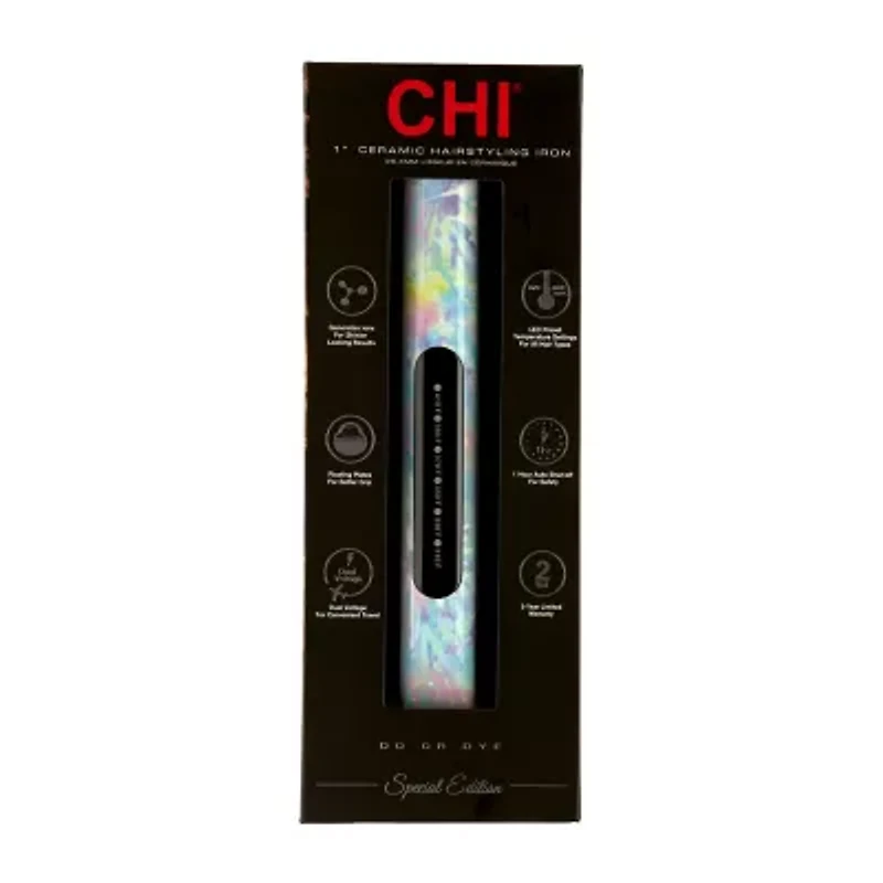 CHI Tie Dye Ceramic Hairstyling Iron 1" Flat Iron
