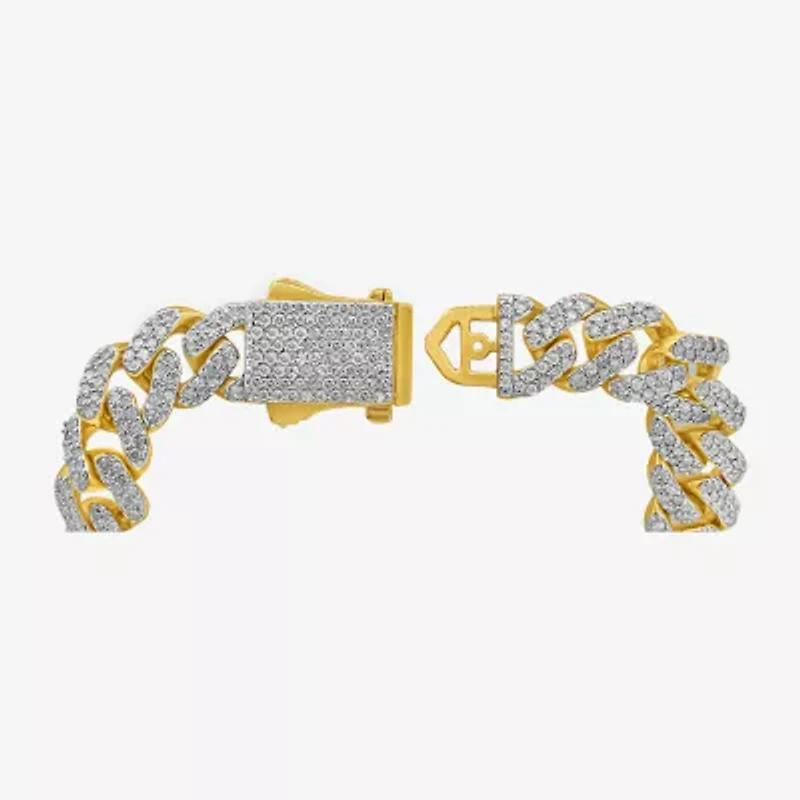 Mens 10K Gold 8 1/2 Inch Link Chain Bracelet