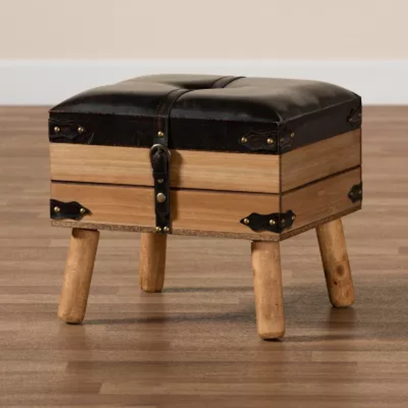 Amena Living Room Collection Upholstered Ottoman