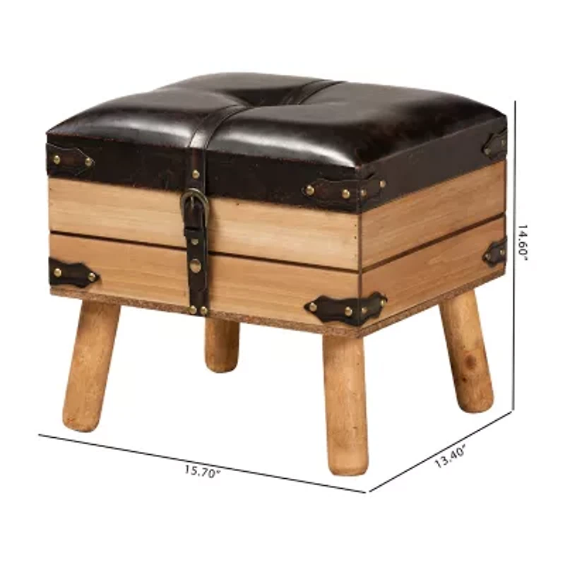 Amena Living Room Collection Upholstered Ottoman