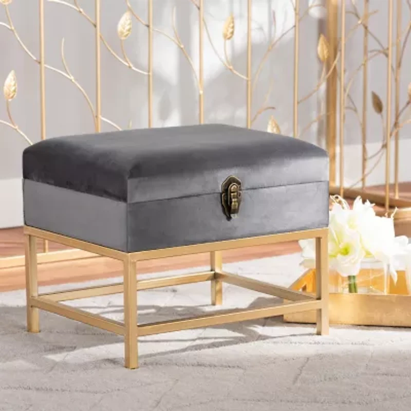Aliana Living Room Collection Upholstered Ottoman