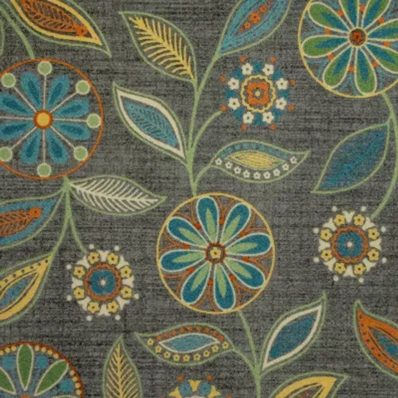 Maples Modern Floral Collection Washable Skid Resistant Indoor Rectangular Runner