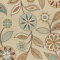 Maples Modern Floral Collection Washable Skid Resistant Indoor Rectangular Accent Rug