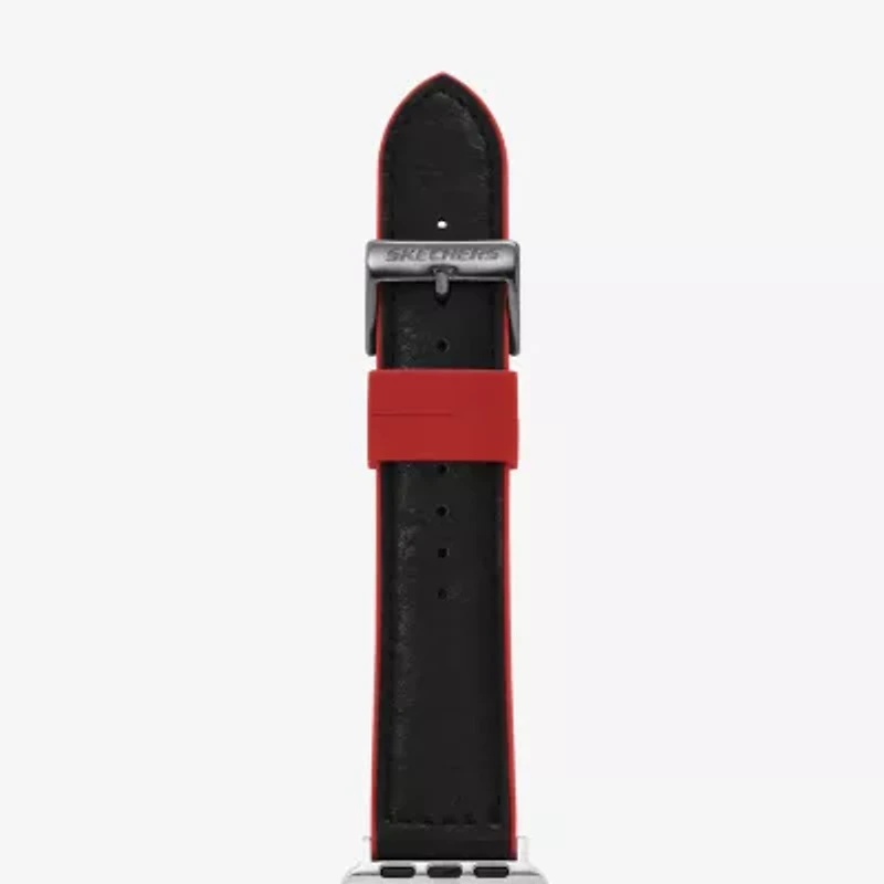 Skechers Apple Watch Compatible Unisex Adult Black Watch Band Srs1003