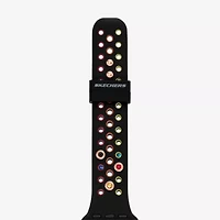Skechers Apple Watch Compatible Unisex Adult Black Watch Band Srs6000