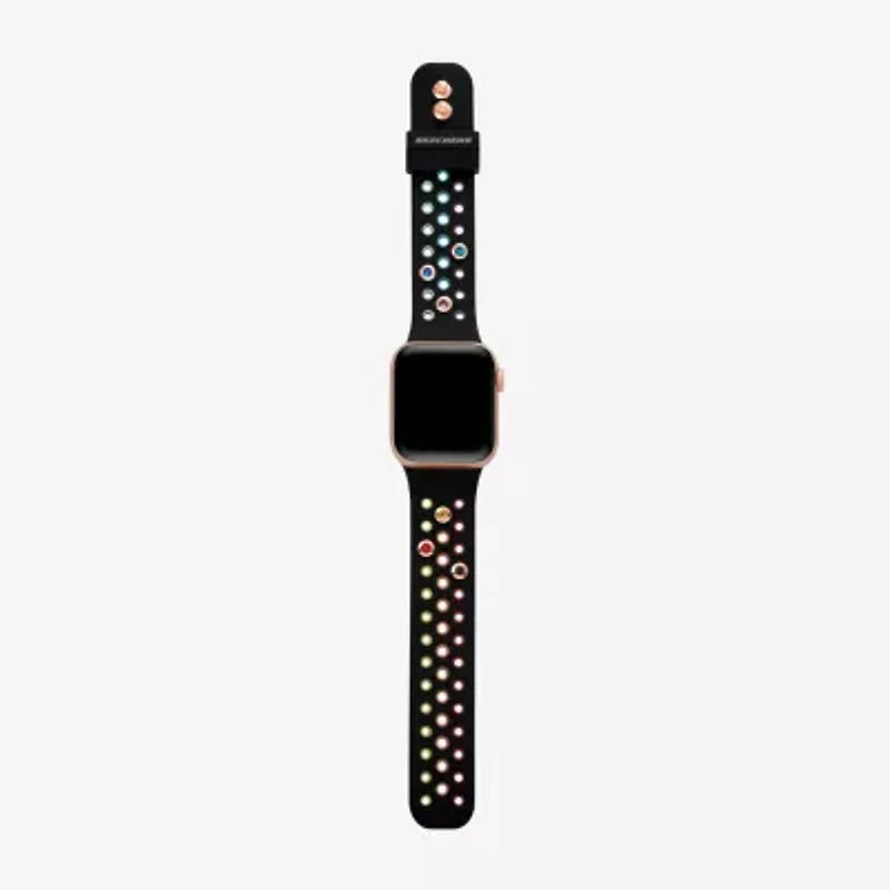 Skechers Apple Watch Compatible Unisex Adult Black Watch Band Srs6000