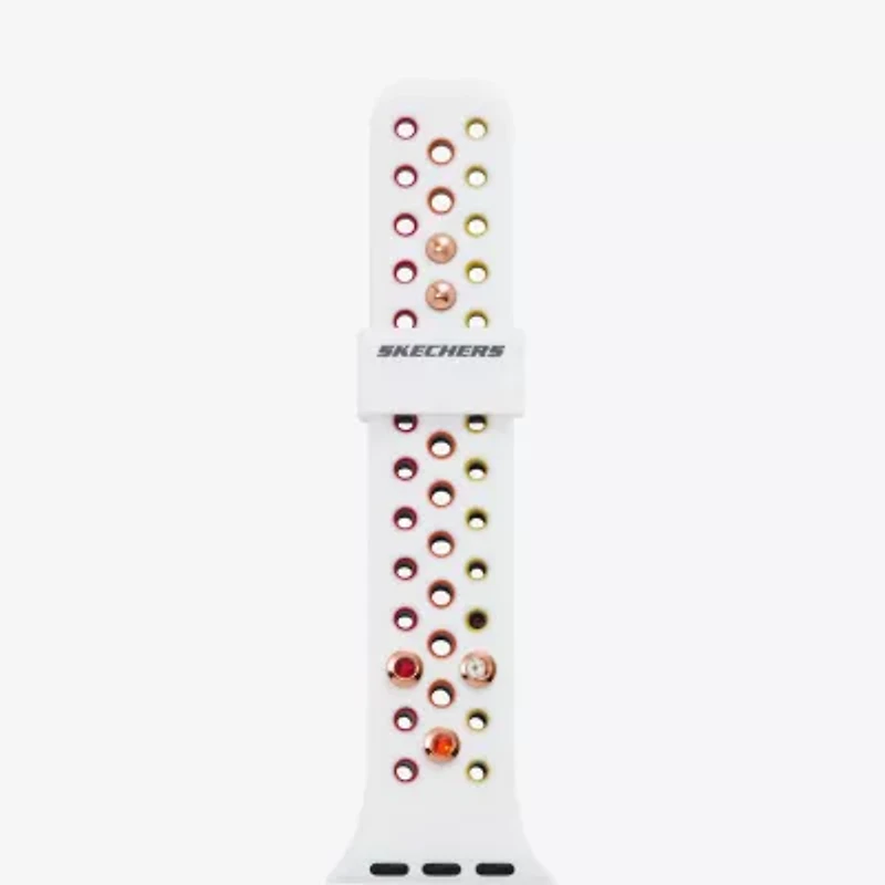 Skechers Apple Watch Compatible Unisex Adult White Watch Band Srs6001