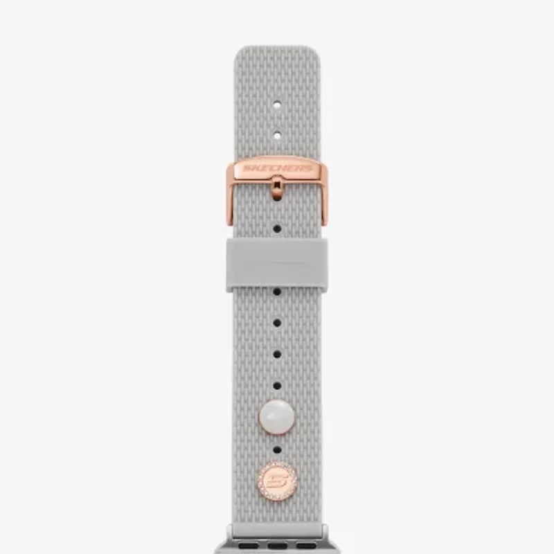 Skechers Apple Watch Compatible Unisex Adult Gray Watch Band Srs6004