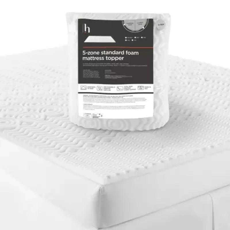 Home Expressions 5-Zone Standard Foam Mattress Topper