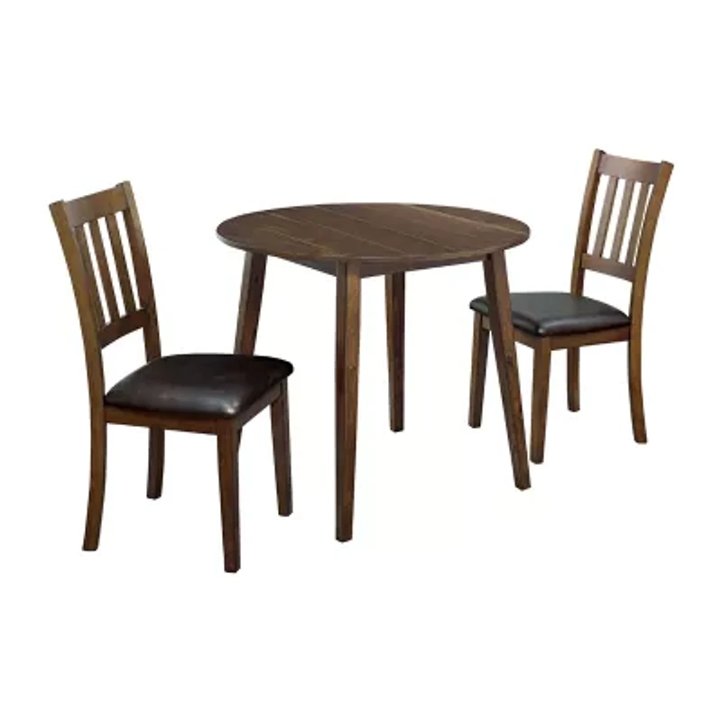 3-pc. Round Upholstered Dining Set