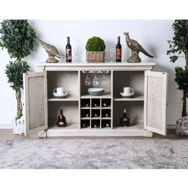 2 Door Server with Wine Racks