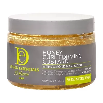 Design Essentials Almond & Avocado Honey Curl Forming Custard Styling Product 12 oz.