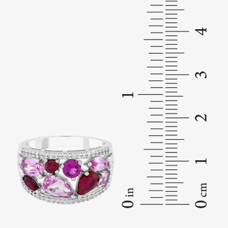 Limited Quantities! Womens Lab Created Pink Sapphire Sterling Silver Cocktail Ring