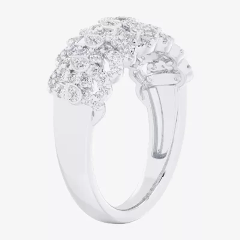 (G-H / Si1-Si2) Womens 3/4 CT. T.W. Lab Grown White Diamond 10K Gold Band