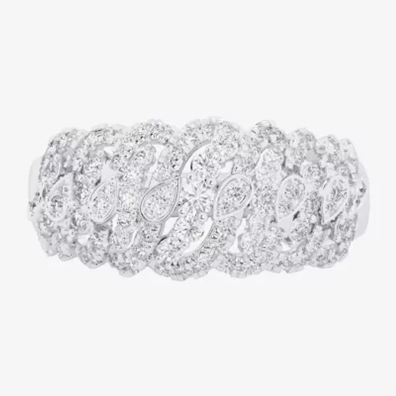 (G-H / Si1-Si2) Womens 3/4 CT. T.W. Lab Grown White Diamond 10K Gold Band