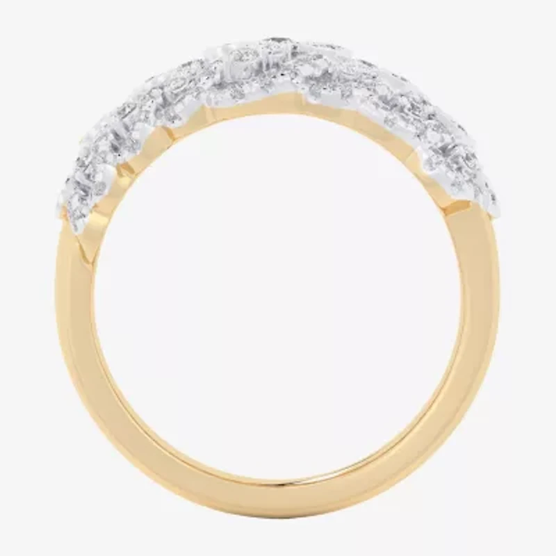 G-H / Si1-Si2) Womens CT. T.W. Lab Grown White Diamond 10K Gold Band