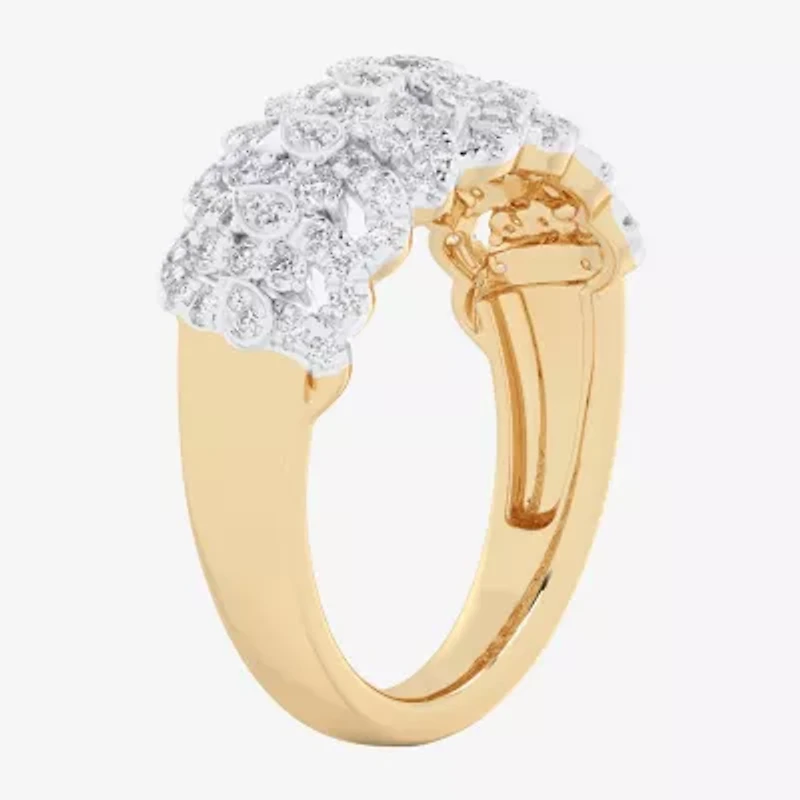 G-H / Si1-Si2) Womens CT. T.W. Lab Grown White Diamond 10K Gold Band