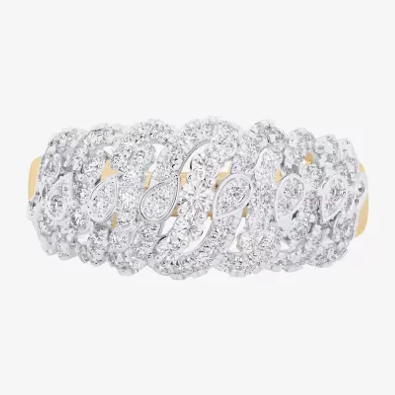 G-H / Si1-Si2) Womens CT. T.W. Lab Grown White Diamond 10K Gold Band
