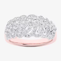 (G-H / Si1-Si2) Womens 3/4 CT. T.W. Lab Grown White Diamond 10K Rose Gold Band