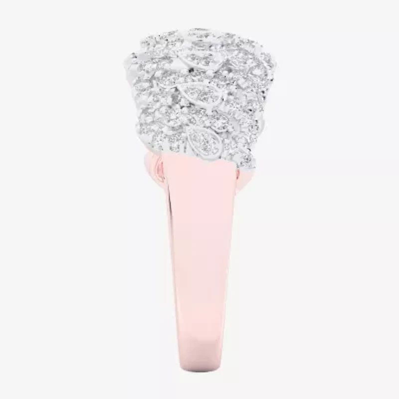 (G-H / Si1-Si2) Womens 3/4 CT. T.W. Lab Grown White Diamond 10K Rose Gold Band