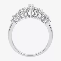 (G-H / Si2-I1) Womens 1 CT. T.W. Lab Grown White Diamond 10K Gold Cluster Band