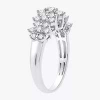 (G-H / Si2-I1) Womens 1 CT. T.W. Lab Grown White Diamond 10K Gold Cluster Band