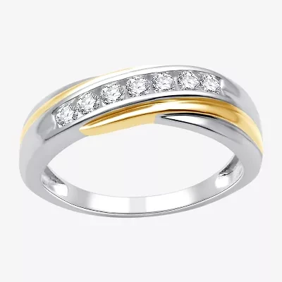 I Said Yes (H-I / I1) Womens 2MM 1/4 CT. T.W. Lab Grown White Diamond 14K Gold Over Silver Sterling Wedding Band