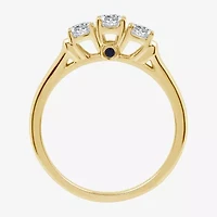 I Said Yes (H-I / I1) Womens 1/2 CT. T.W. Lab Grown White Diamond 14K Gold Over Silver Sterling Round 3-Stone Engagement Ring