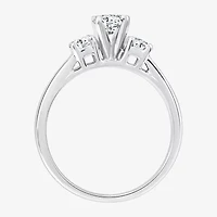 (H-I / Si2-I1) Womens 3/4 CT. T.W. Lab Grown White Diamond 10K Gold Round 3-Stone Engagement Ring