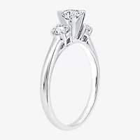 (H-I / Si2-I1) Womens 3/4 CT. T.W. Lab Grown White Diamond 10K Gold Round 3-Stone Engagement Ring
