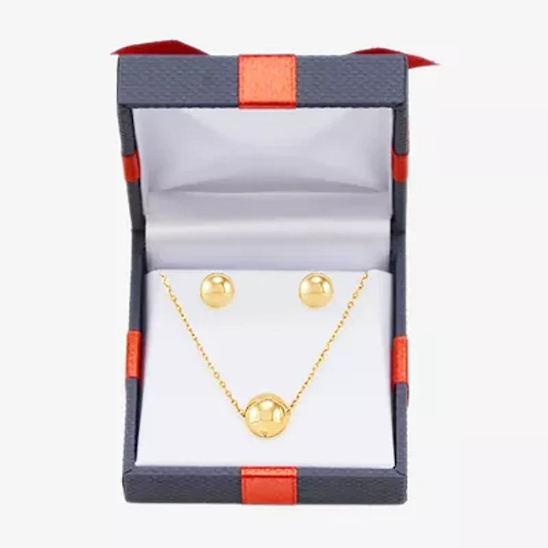 Womens 10K Gold Round 2-pc. Jewelry Set