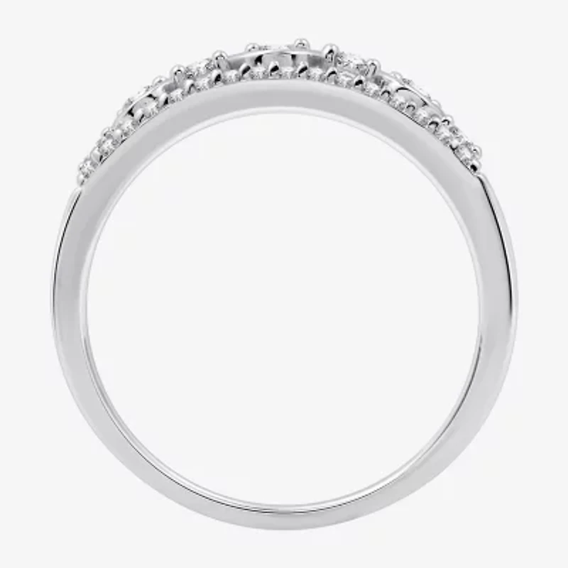 Womens /2 CT. T.W. Lab Grown White Diamond Sterling Silver Band