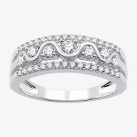 Womens /2 CT. T.W. Lab Grown White Diamond Sterling Silver Band