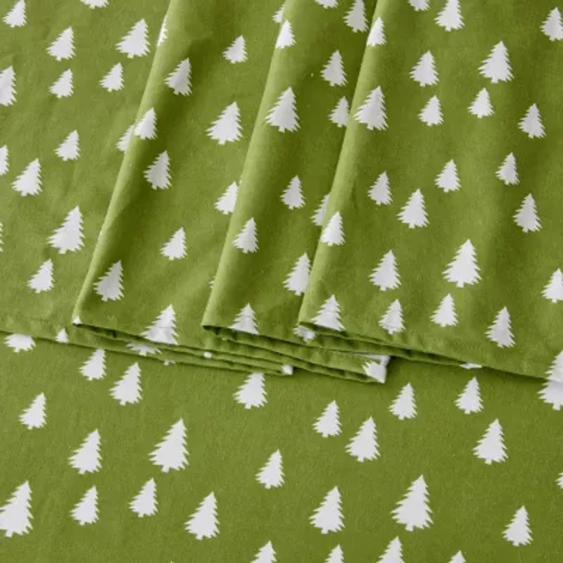 Linery Print Turkish Flannel Sheet Set