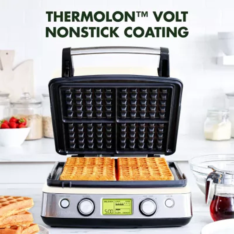 Greenpan Elite 4-Square Ceramic Non-Stick Waffle Maker