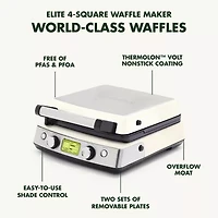 Greenpan Elite 4-Square Ceramic Non-Stick Waffle Maker