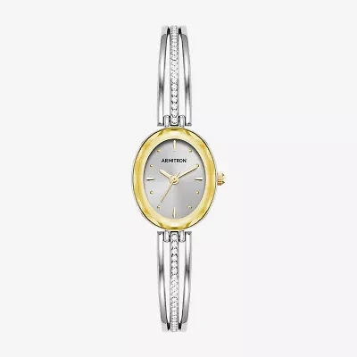 Armitron Womens Crystal Accent Silver Tone Bracelet Watch 75/5903svtt