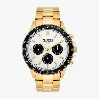 Armitron Mens Gold Tone Stainless Steel Bracelet Watch 20/5575sbgp