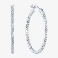Diamond Addiction (G-H / Si2-I1) 1/2 CT. T.W. Lab Grown White 10K Gold 29.8mm Hoop Earrings