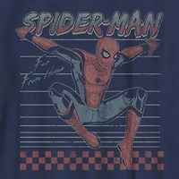 Disney Collection Little & Big Kid Boys Crew Neck Short Sleeve Regular Fit Marvel Spiderman Graphic T-Shirt