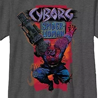 Disney Collection Little & Big Kid Boys Crew Neck Short Sleeve Regular Fit Marvel Spiderman Graphic T-Shirt