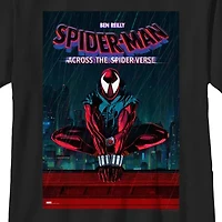 Disney Collection Little & Big Kid Boys Crew Neck Short Sleeve Regular Fit Marvel Spiderman Graphic T-Shirt