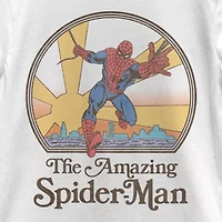 Disney Collection Little & Big Kid Girls Crew Neck Short Sleeve Regular Fit Marvel Spiderman Graphic T-Shirt